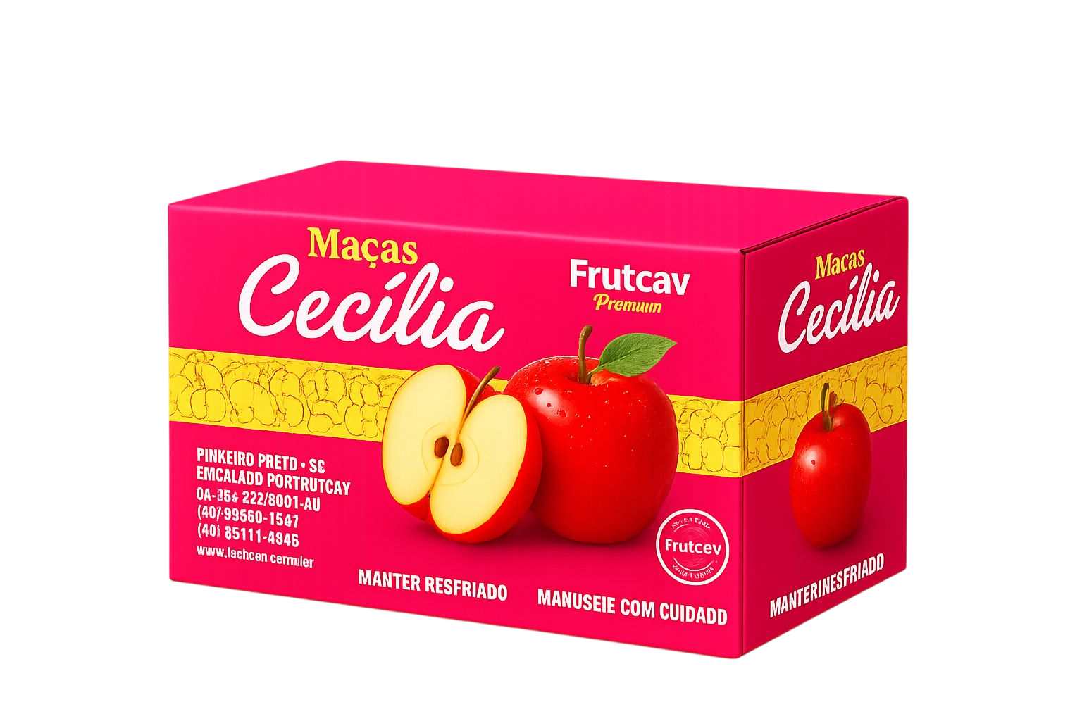 Caixa Maçãs Cecília 3D