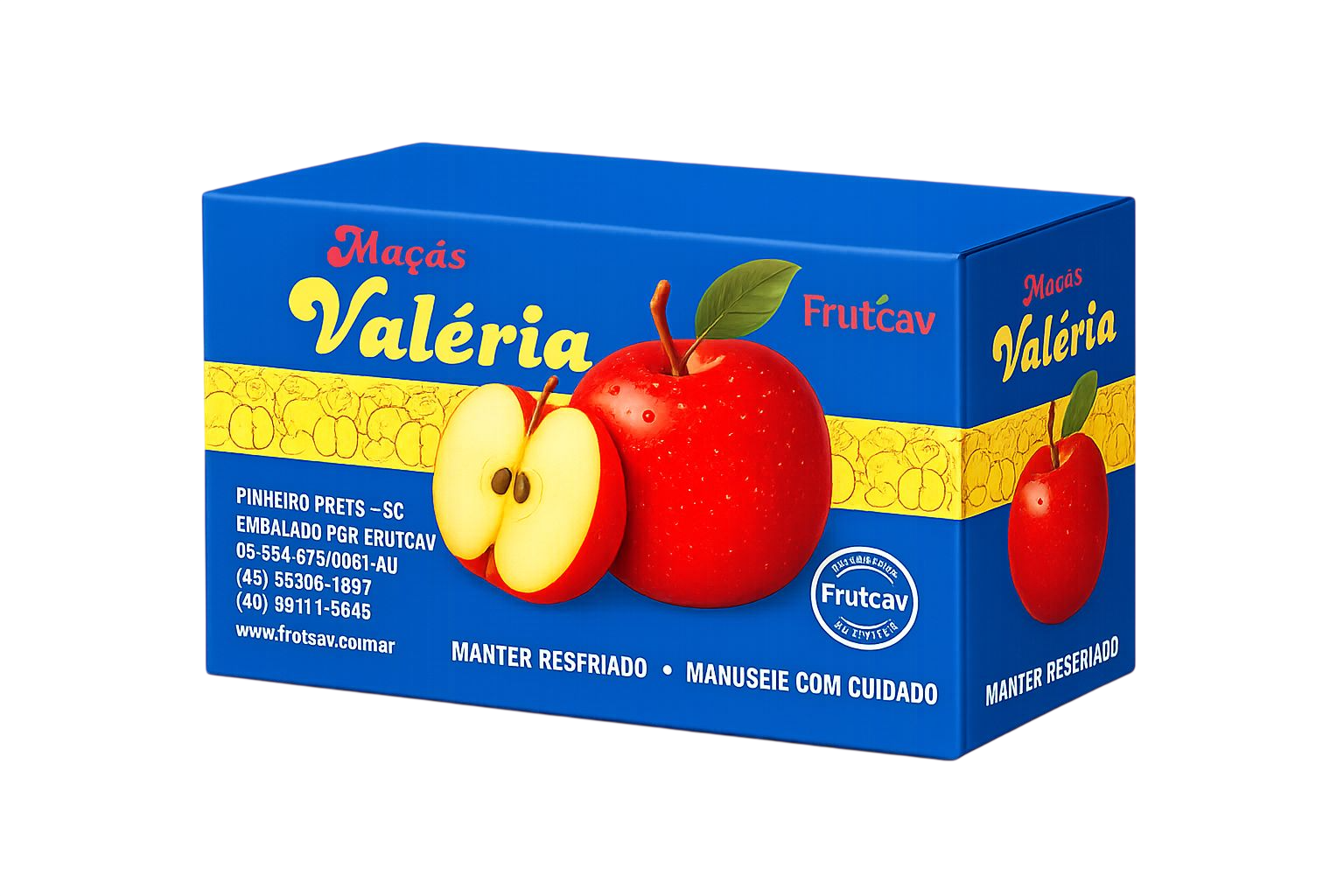 Caixa Maçãs Valéria 3D